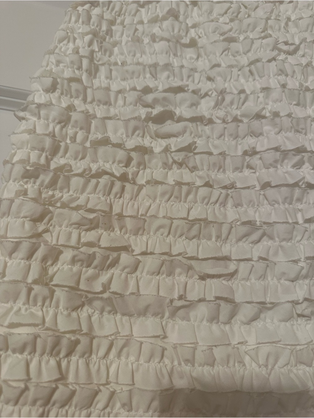 Michael Kors White Ruffle Mini Skirt - Picture 2 of 5